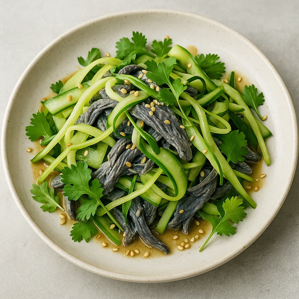 Cold Silkie Chicken Salad with Cucumber and Sesame